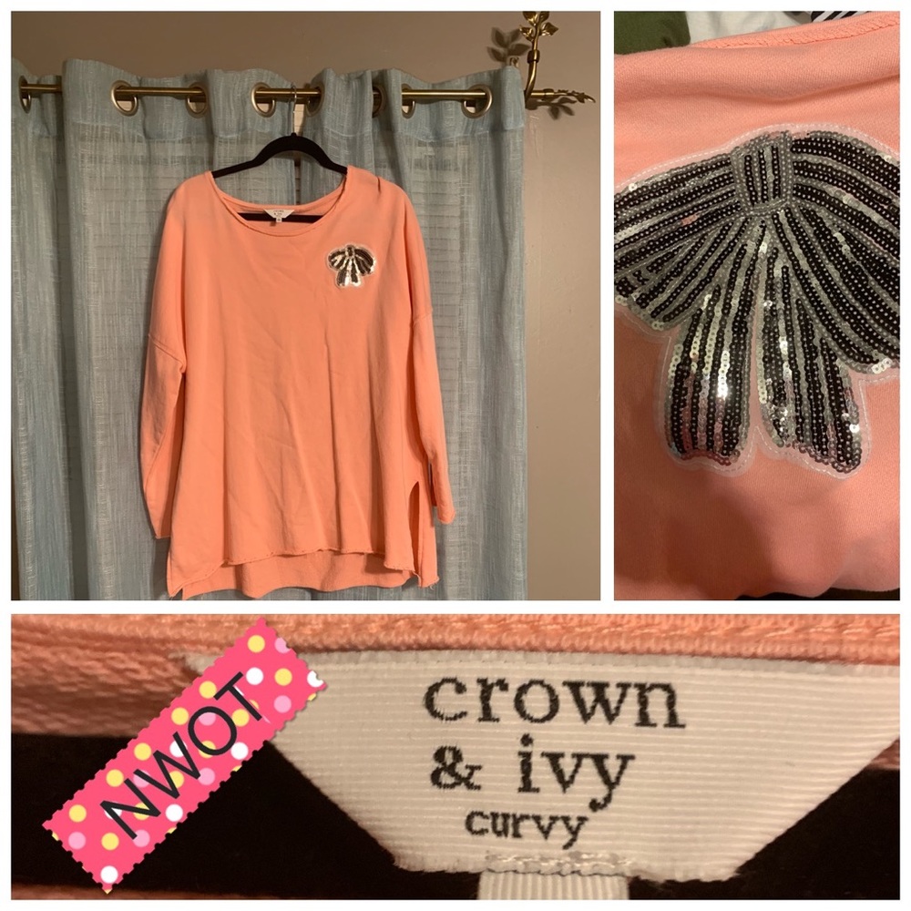 Sweat shirt with Bow (Pink)